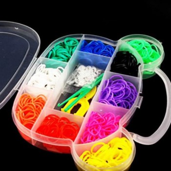 Rubber Loom Bands Weaving Braided Tool DIY Charm Kit Box Kids Handmade Plaiting Gum Creativity Toys for Bracelet Children Girls
