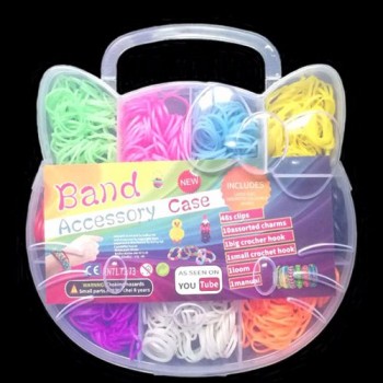 Rubber Loom Bands Weaving Braided Tool DIY Charm Kit Box Kids Handmade Plaiting Gum Creativity Toys for Bracelet Children Girls