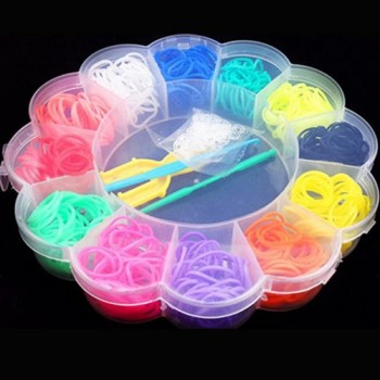 Rubber Loom Bands Weaving Braided Tool DIY Charm Kit Box Kids Handmade Plaiting Gum Creativity Toys for Bracelet Children Girls