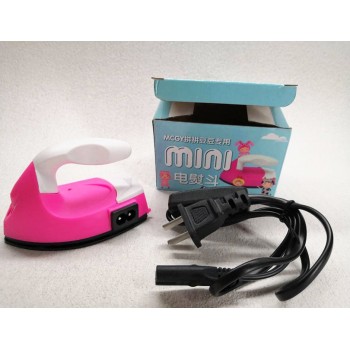Children Pink Mini Dry Iron for Perler Beads Hama Beads Iron Template Puzzle Pegboards Accessories Kids Craft Plastic Iron
