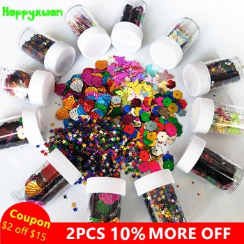 Happyxuan 12 bottles Kids DIY Creative Glitter Decoration Sequins Painting Handicraft Supplies Toy for Children Girls Gift