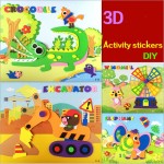 20 Pcs/lots New Active Stickers DIY Arts and Crafts for Kids 3D EVA Sponge Christmas Crafts for Children DIY Educational Toys