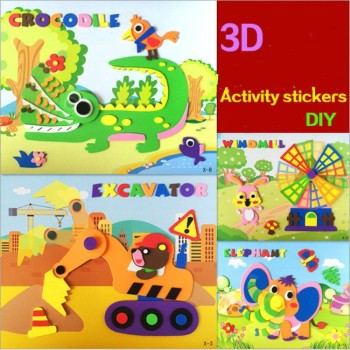 20 Pcs/lots New Active Stickers DIY Arts and Crafts for Kids 3D EVA Sponge Christmas Crafts for Children DIY Educational Toys