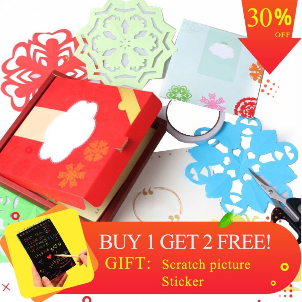 60 pcs DIY  Kindergarten Six angles Paper-Cut Embossed Papercranes Broken Beautiful Coloured animal Paper educational toys