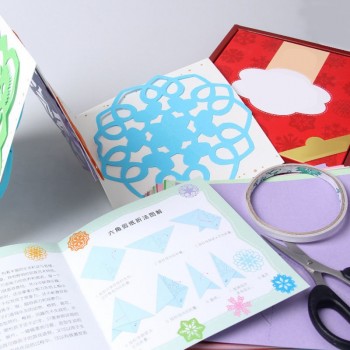 60 pcs DIY  Kindergarten Six angles Paper-Cut Embossed Papercranes Broken Beautiful Coloured animal Paper educational toys