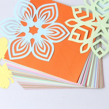 60 pcs DIY  Kindergarten Six angles Paper-Cut Embossed Papercranes Broken Beautiful Coloured animal Paper educational toys
