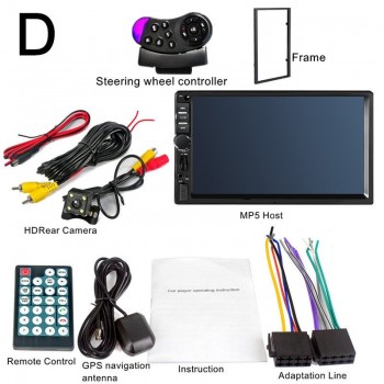 New 2 Din Car Central Multimedia Player GPS Navigator Car Radio Bluetooth MP5 Player Automotivo DVD AUX USB SD Car Audio Stereo