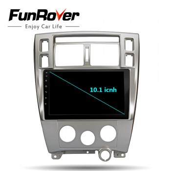 FUNROVER Car radio Multimedia dvd player 10.1 android 8.0 For Hyundai Tucson 2006-2014 stereo gps audio head unit tape recorder