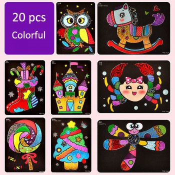 20/pcs Colorful fun DIY Magic transfer sticker Transfer painting  arts and crafts  arts and crafts for kids educational