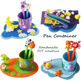 DIY Handmade Sewing Craft Kit Non-woven Fabric Toys Pen Container,Creative Pen-holder Art amp; Crafts Educational Toys for Kids