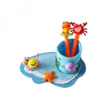 DIY Handmade Sewing Craft Kit Non-woven Fabric Toys Pen Container,Creative Pen-holder Art amp; Crafts Educational Toys for Kids