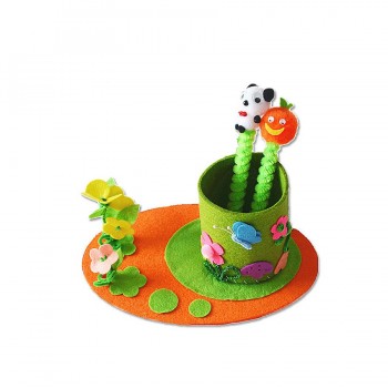 DIY Handmade Sewing Craft Kit Non-woven Fabric Toys Pen Container,Creative Pen-holder Art amp; Crafts Educational Toys for Kids
