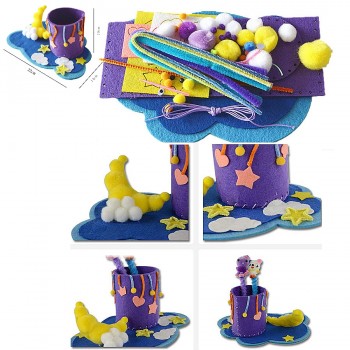 DIY Handmade Sewing Craft Kit Non-woven Fabric Toys Pen Container,Creative Pen-holder Art amp; Crafts Educational Toys for Kids