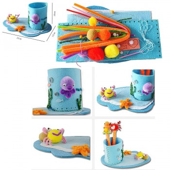 DIY Handmade Sewing Craft Kit Non-woven Fabric Toys Pen Container,Creative Pen-holder Art amp; Crafts Educational Toys for Kids