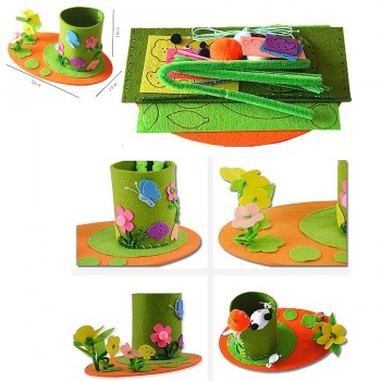 DIY Handmade Sewing Craft Kit Non-woven Fabric Toys Pen Container,Creative Pen-holder Art amp; Crafts Educational Toys for Kids