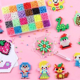 Perler water spray Beads Kit Hama beads Creative Handmade Craft Beads Toys 3D Puzzle with no Ironing Accessories Set Gift