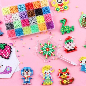 Perler water spray Beads Kit Hama beads Creative Handmade Craft Beads Toys 3D Puzzle with no Ironing Accessories Set Gift