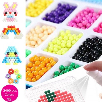 Perler water spray Beads Kit Hama beads Creative Handmade Craft Beads Toys 3D Puzzle with no Ironing Accessories Set Gift