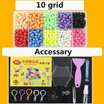 Perler water spray Beads Kit Hama beads Creative Handmade Craft Beads Toys 3D Puzzle with no Ironing Accessories Set Gift