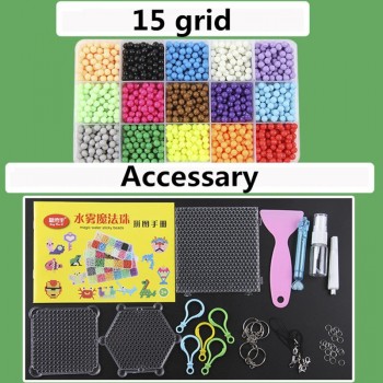 Perler water spray Beads Kit Hama beads Creative Handmade Craft Beads Toys 3D Puzzle with no Ironing Accessories Set Gift