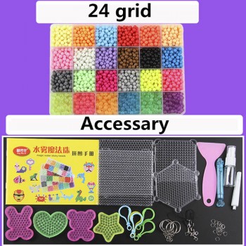 Perler water spray Beads Kit Hama beads Creative Handmade Craft Beads Toys 3D Puzzle with no Ironing Accessories Set Gift