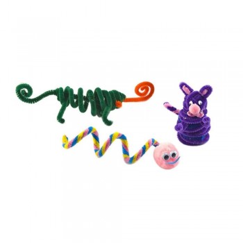 100Pcs Kids Child Craft Plush Sticks Handmade Art DIY Materials Shilly Stick Toys Childrens Educational DIY Toys for Children