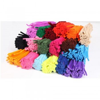 100Pcs Kids Child Craft Plush Sticks Handmade Art DIY Materials Shilly Stick Toys Childrens Educational DIY Toys for Children