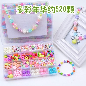 24 Grid Diy Beaded Toys for Children Necklace Accessories Crafts Kids Amblyopia Training Toys for Girls Educational Toys
