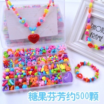 24 Grid Diy Beaded Toys for Children Necklace Accessories Crafts Kids Amblyopia Training Toys for Girls Educational Toys