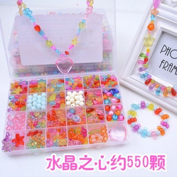 24 Grid Diy Beaded Toys for Children Necklace Accessories Crafts Kids Amblyopia Training Toys for Girls Educational Toys