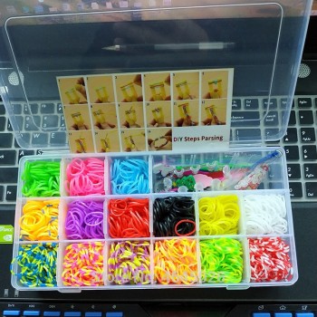 1500pcs Rubber Bands Loom DIY Weaving Machine Box Elastic Rezinochki Bracelet Creative Kit Girls Gift Kids Toys for Children 5 7