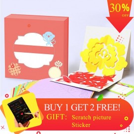 96pcs Childrens Diagonal Paper-Cut Suit Interest DIY Kindergarten Hand Knowledge Folding Scissors Skills Childrens Toys