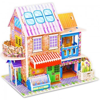 Kids craft 3d paper cartoon three-dimensional puzzle childrens intellectual power toy diy building puzzle