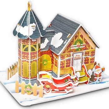 Kids craft 3d paper cartoon three-dimensional puzzle childrens intellectual power toy diy building puzzle