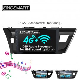 SINOSMART 2.5D IPS 1G/2G Car Radio GPS Navigation Player for Toyota Corolla/Levin 2014 2015 2016 32EQ DSP, 4G RAM Optional