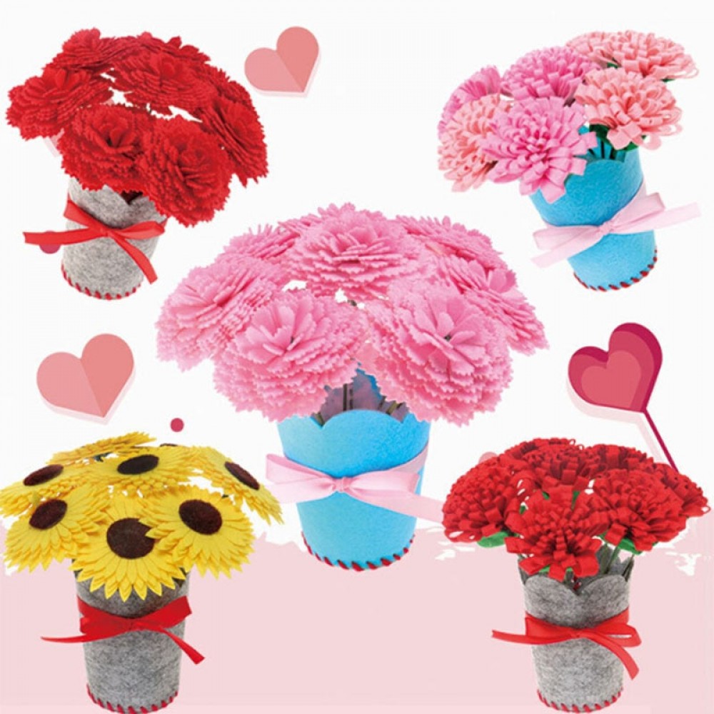 3D EVA Foam Flower Pot Colorful Children Early Education Toy Creative Handmade Flowerpot  Home Decoration Kids Girl DIY Craft