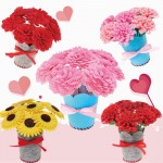 3D EVA Foam Flower Pot Colorful Children Early Education Toy Creative Handmade Flowerpot  Home Decoration Kids Girl DIY Craft