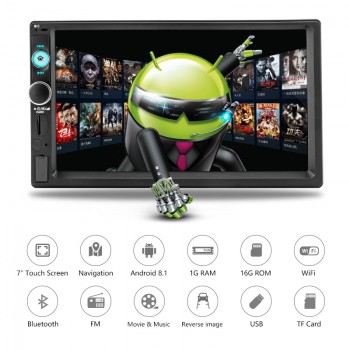 Jansite 2din Car Radio Android 8.1 universal gps wifi Bluetooth Touch screen car audio stereo FM USB car multimedia MP5 player