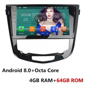 10.1 IPS Octa Core 4G Android 8.1 4GB RAM 64GB ROM RDS BT Car DVD Player Radio GPS Glonass For Nissan Qashqai X-Trail 2013-2017