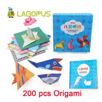 Lagopus Scrapbook Origami Paper Toys for Children Colored Card DIY Scissors Paper Cutting Folded Craft Paper Gift for Kids