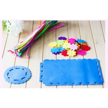 4pcs children DIY handmade EVA flower toys/ Kids adult hair root EVA  Carnation with Flowerpot educational toys, free shipping