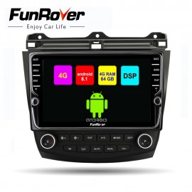 Funrover octa 8 core 2din car multimedia dvd player android 8.1 for Honda Accord 7 2003-2007 SIM radio gps navigation stereo DSP