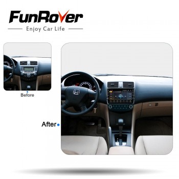 Funrover octa 8 core 2din car multimedia dvd player android 8.1 for Honda Accord 7 2003-2007 SIM radio gps navigation stereo DSP