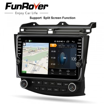 Funrover octa 8 core 2din car multimedia dvd player android 8.1 for Honda Accord 7 2003-2007 SIM radio gps navigation stereo DSP