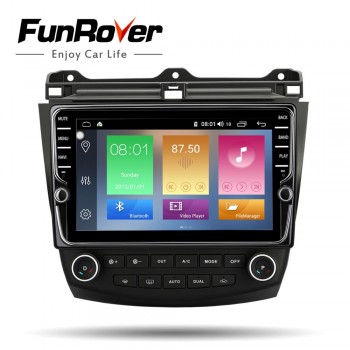 Funrover octa 8 core 2din car multimedia dvd player android 8.1 for Honda Accord 7 2003-2007 SIM radio gps navigation stereo DSP