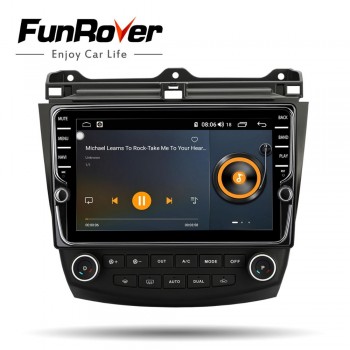 Funrover octa 8 core 2din car multimedia dvd player android 8.1 for Honda Accord 7 2003-2007 SIM radio gps navigation stereo DSP