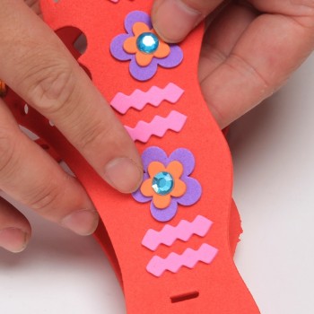 6pcs Children EVA sticker Crown Handmade Toy Kids DIY Birthday Hat Stickers Kindergarten Supply Educational Craft Toy