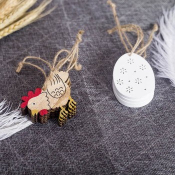 8Pcs/set Funny Eggs Easter Decoration Toys For Children Bunny Flower Hen Crafts Toys Wooden Hanging Ornaments Kids Toys Gift