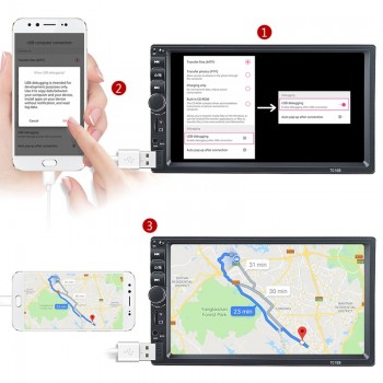 2 din autoradio 7 inch touch screen car radio bluetooth android mirror link rear view camera charger  2din car Multimedia player