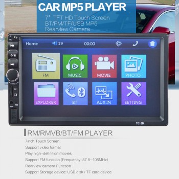 2 din autoradio 7 inch touch screen car radio bluetooth android mirror link rear view camera charger  2din car Multimedia player